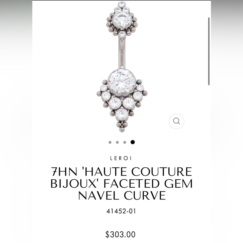 Leroi Swarovski Naval Piercing - image 1